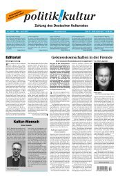 Politik und Kultur - Deutscher Kulturrat