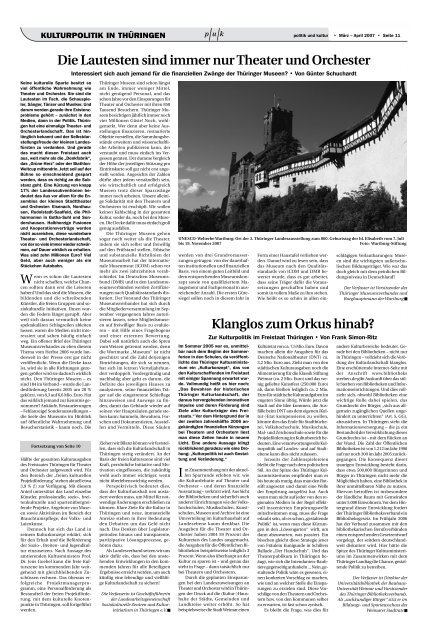 Politik und Kultur - Deutscher Kulturrat