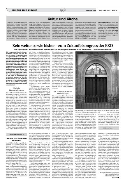 Politik und Kultur - Deutscher Kulturrat