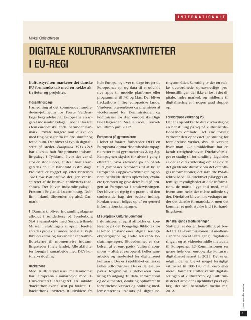 Hent Bibliotek og Viden 2012:1 - Kulturstyrelsen