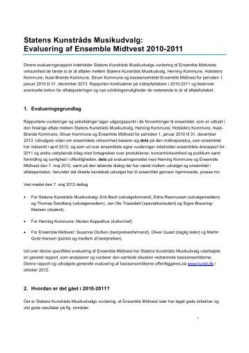 Evaluering af Ensemble Midtvest - Kunst.dk