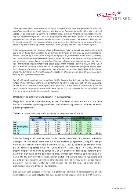 Radio- og tv-nÃ¦vnets udtalelse om DRs public ... - Kulturstyrelsen