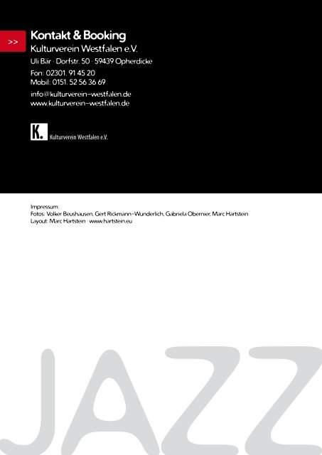 Jazz Feinsten - Kulturverein Westfalen