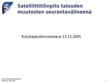 Satelliittitilinpito talouden muutoksen seurantainstrumenttina