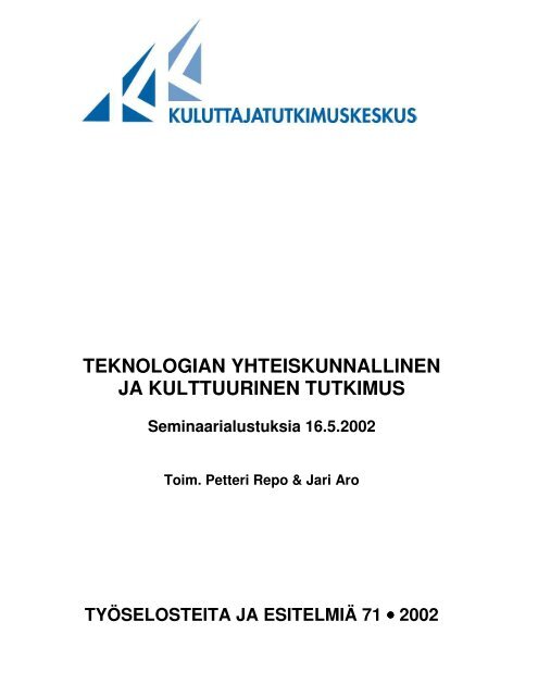 teknologian yhteiskunnallinen ja kulttuurinen tutkimus