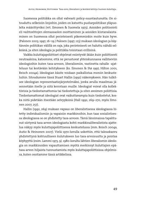 Kulutuksen politiikat arjen muovaajana - Kuluttajatutkimuskeskus