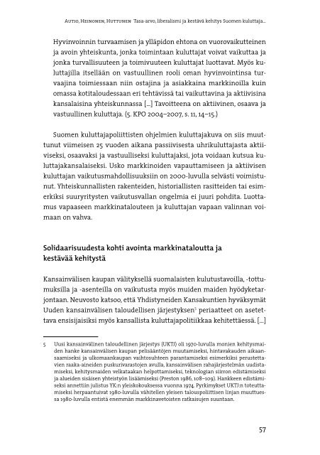 Kulutuksen politiikat arjen muovaajana - Kuluttajatutkimuskeskus