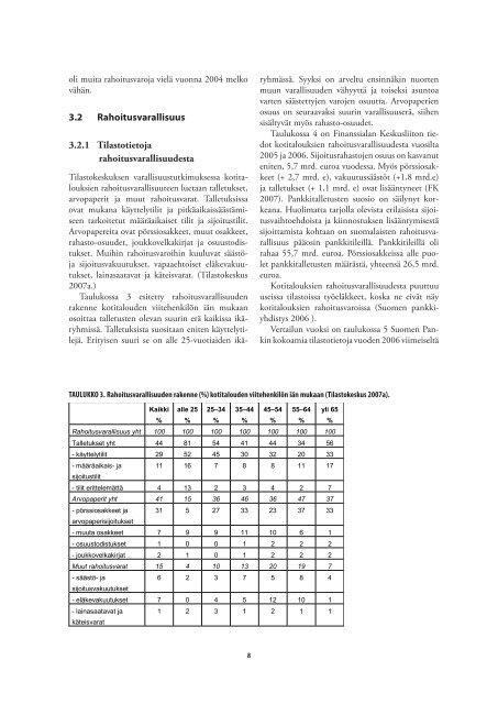 Katsaus kotitalouksien kokonaisvarallisuuden kehittymiseen (pdf)