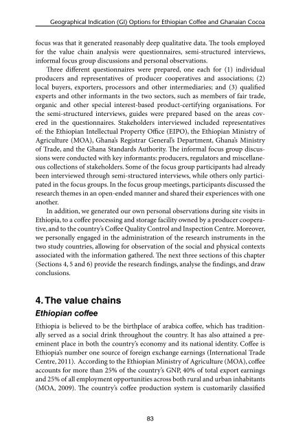 Geographical Indication (GI) options for Ethiopian Coffee and Ghanaian Cocoa