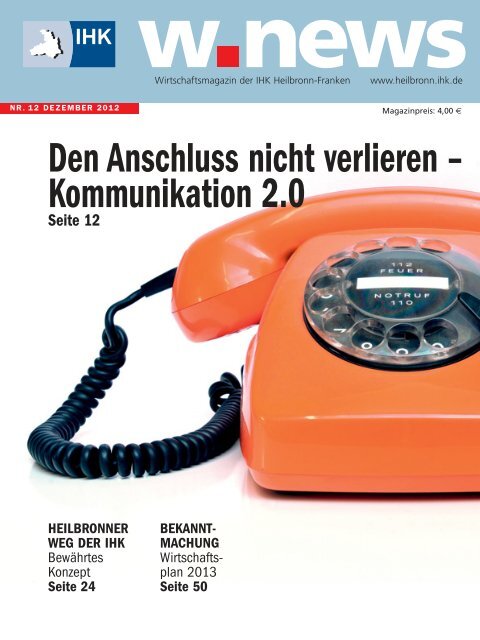 Kommunikation im Unternehmen | w.news 12.2012