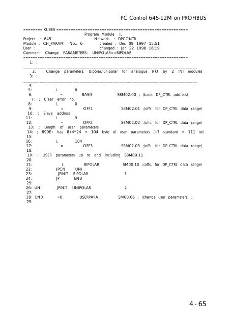 PC Control / Profi Control 645-12M Instruction Manual pdf - Kuhnke