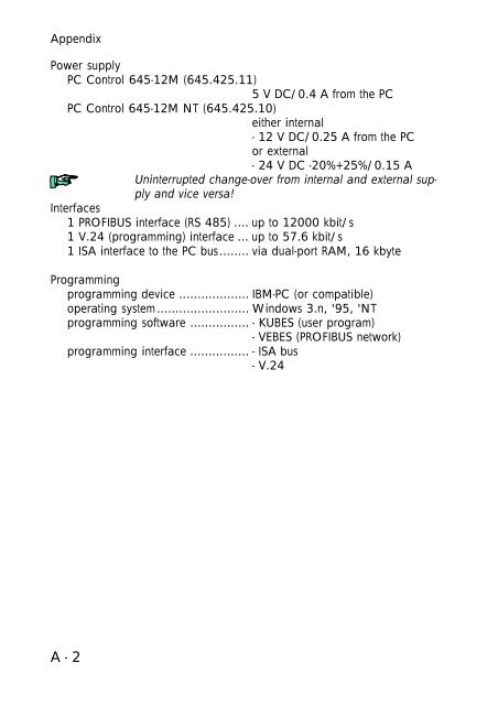 PC Control / Profi Control 645-12M Instruction Manual pdf - Kuhnke