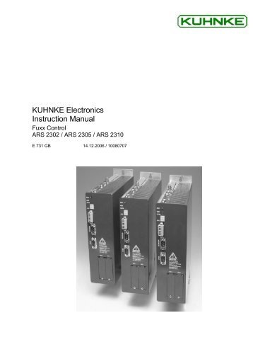 ARS 2302 / ARS 2305 / ARS 2310 Instruction Manual pdf - Kuhnke