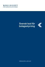 Svensk kod för bolagsstyrning, gällande från 1 juli - Kollegiet för ...