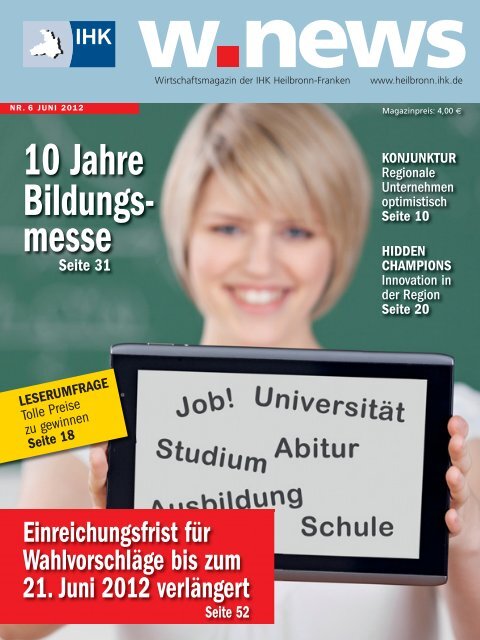 10 Jahre IHK-Bildungsmesse | w.news 06.2012