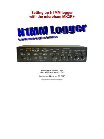 Setting up N1MM logger with the microham MK2R+ - PA1M