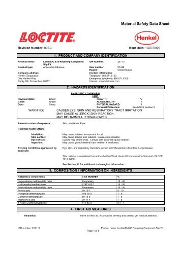 MSDS Download - All-Spec Industries