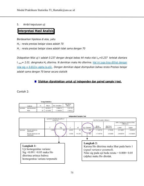 K-6-7 b uji hipotesa dg t tabel p 72-77
