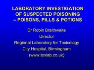 laboratory investigation of suspected poisoning - MMS Conferencing