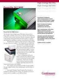PowerliteTM DLS 9000 - Continuum Lasers
