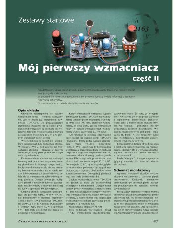 Mój pierwszy wzmacniacz (na układzie TDA7056), cz. 2 - Elportal