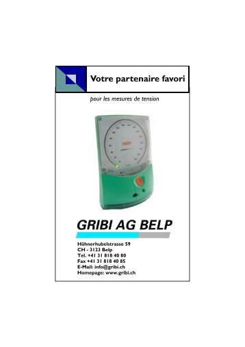 TÃ©lÃ©charger - Gribi AG Belp