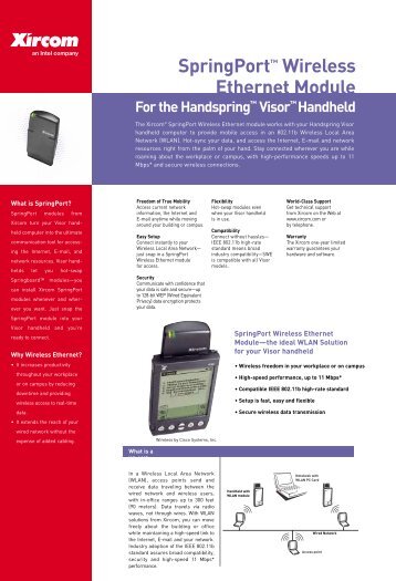 SpringPortâ¢ Wireless Ethernet Module - K12 Handhelds