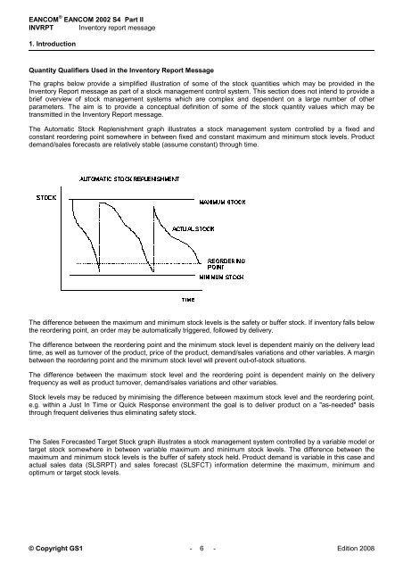 EANCOM 2002 S4 INVRPT Inventory report message Edition ... - GS1