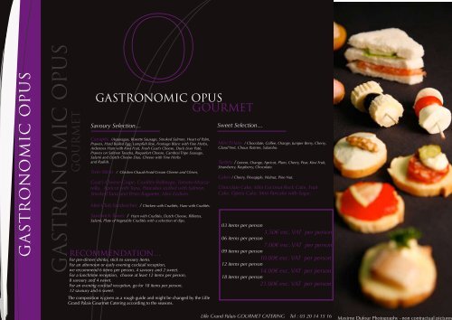 gastronomic opus gourmet - afvac avef lyon 2011