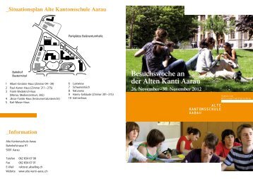 Besuchswoche an der Alten Kanti Aarau - Alte Kantonsschule Aarau
