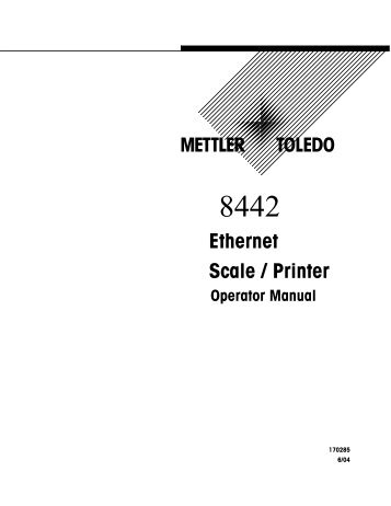 Ethernet Scale / Printer - Mettler Toledo