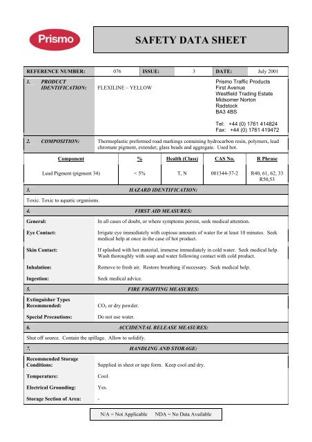 SAFETY DATA SHEET - Arco