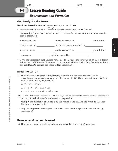 Lesson Reading Guide 2597 0K McGraw Hill Higher Education Lesson Reading Guide 2597 0K McGraw Hill Higher Education