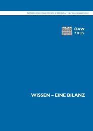 wissen â eine bilanz - Ãsterreichische Akademie der Wissenschaften