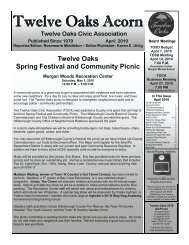 Twelve Oaks Civic Association - IKarePublishing