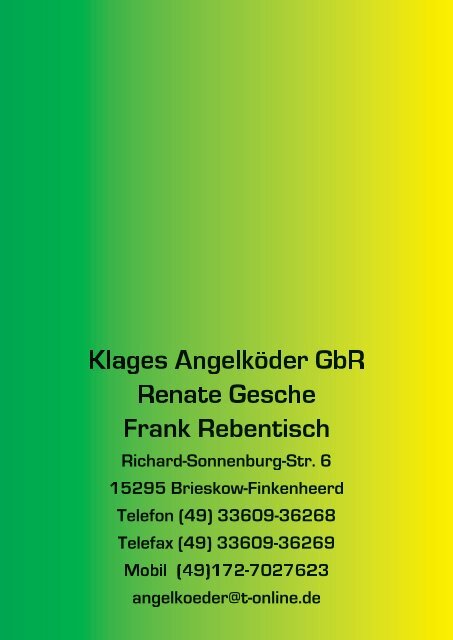 Katalog 2007 - Klages Angelköder