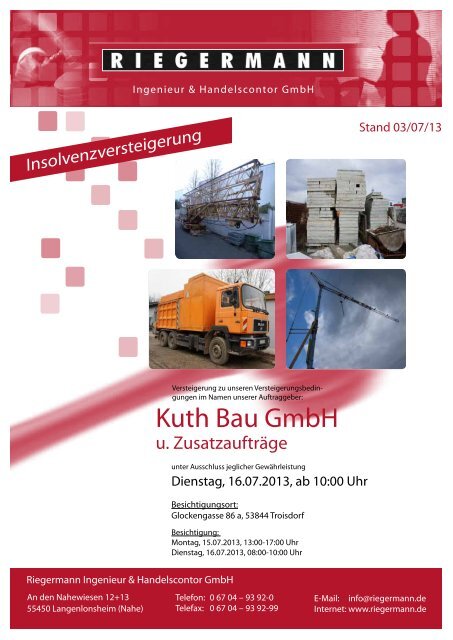 Kuth Bau GmbH - Riegermann GmbH