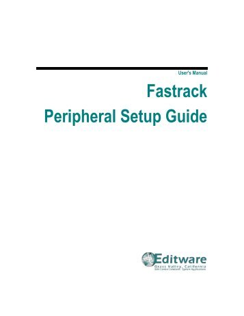 Peripheral Setup Guide - Editware