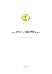 GMO-Free Regions Manual: Case Studies from Around the World