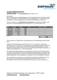 AUSSCHREIBUNGSTEXT SUPRA-SHOP - Diephaus