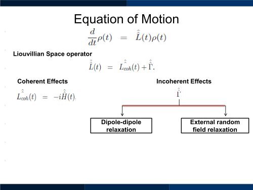 Superoperators for NMR Quantum information processing