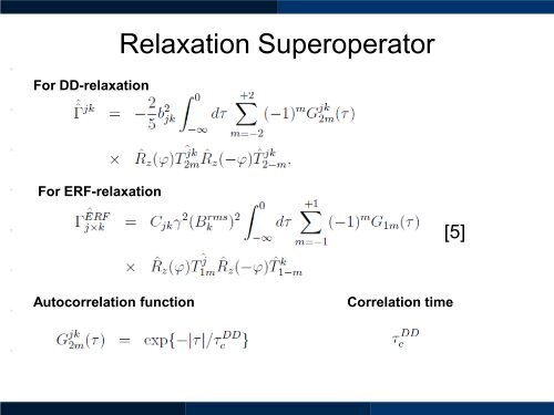 Superoperators for NMR Quantum information processing