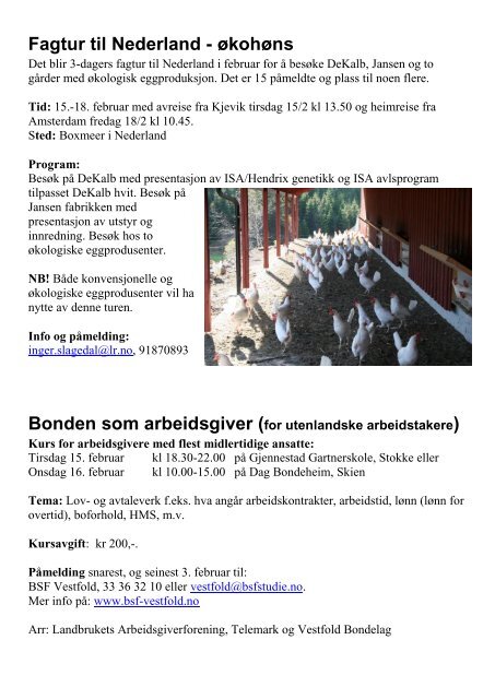 Medlemsblad nr 1 - Norsk Landbruksrådgiving Agder