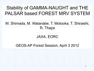Stability of GAMMA-NAUGHT and THE PALSAR based FOREST ...