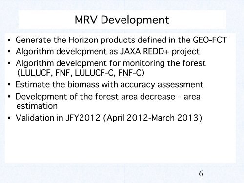 Stability of GAMMA-NAUGHT and THE PALSAR based FOREST ...