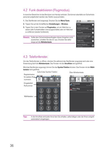 T-Mobile G1, BS Android - Altehandys.de