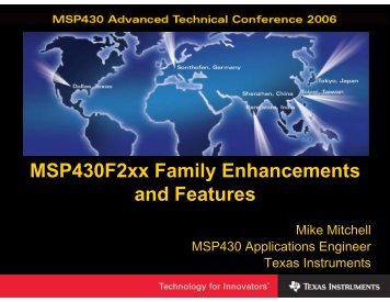 MSP430F2xx Family Enhancements and Features