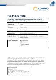 Adjusting camera settings with Seedonk enabled (PDF) - Compro