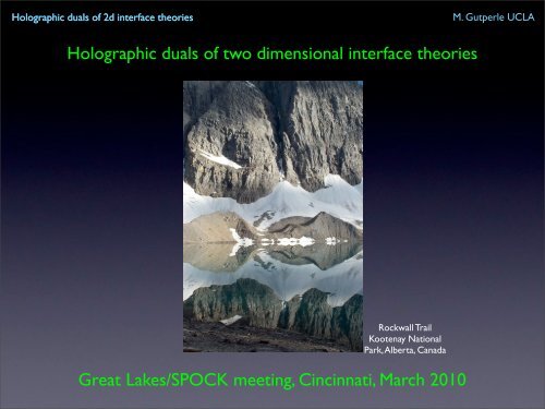 Holographic description of interfaces in 2-d CFTs - Physics
