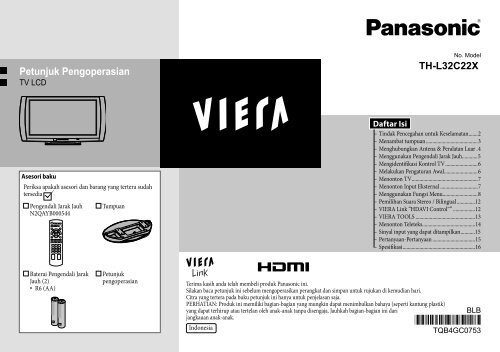 TH-L32C22X Petunjuk Pengoperasian - KWN Indonesia